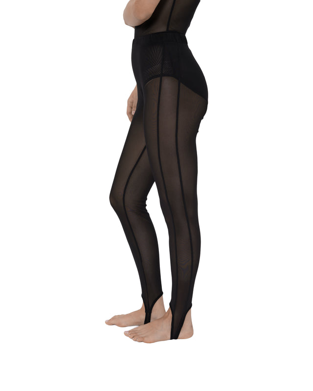 ÉTHER BLACK SHEER LEGGINGS