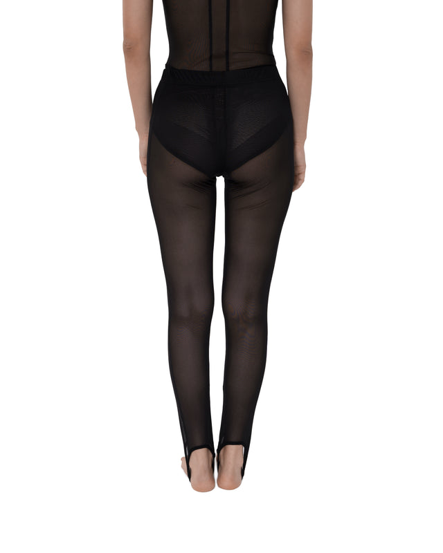 ÉTHER BLACK SHEER LEGGINGS