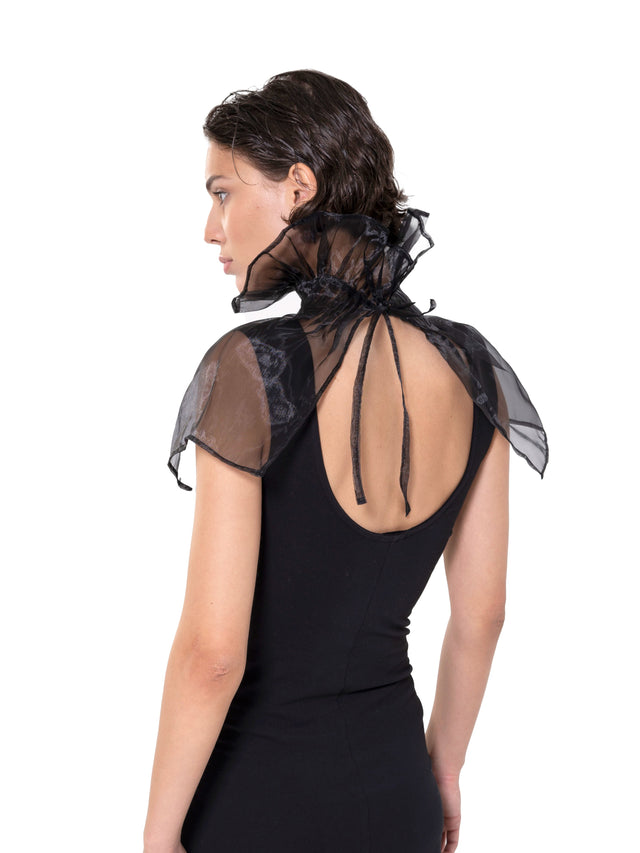 ÉTHER REGAL ORGANZA BLACK NECK COLLAR