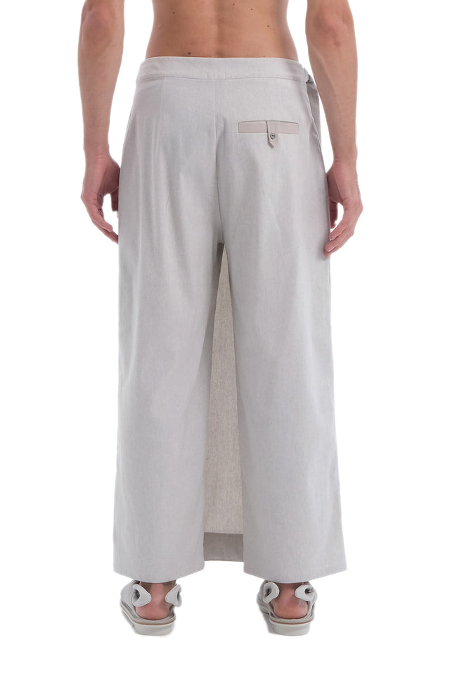 EARS TO EAR(TH) WIDE WRAP BEIGE TROUSERS