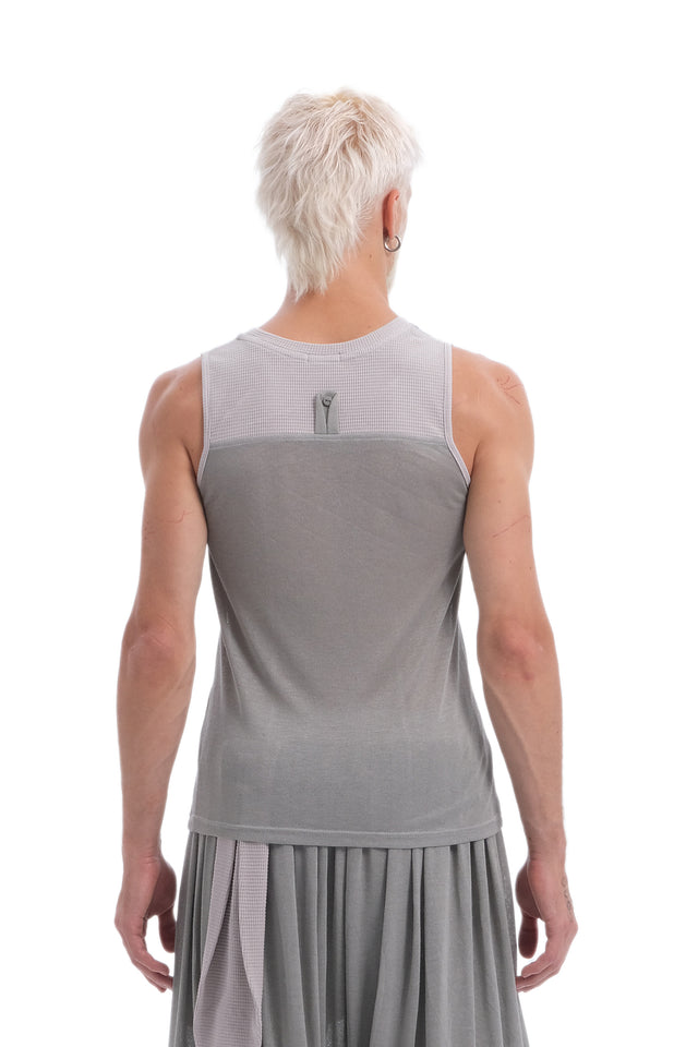 EARS TO EAR(TH) GREY SLEEVELESS TANK TOP