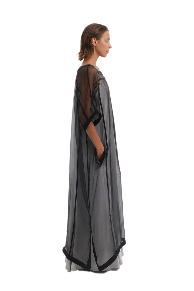 EARS TO EAR(TH) SHEER LAYERED MAXI DRESS