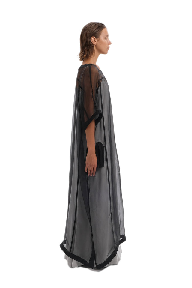 EARS TO EAR(TH) SHEER LAYERED MAXI DRESS