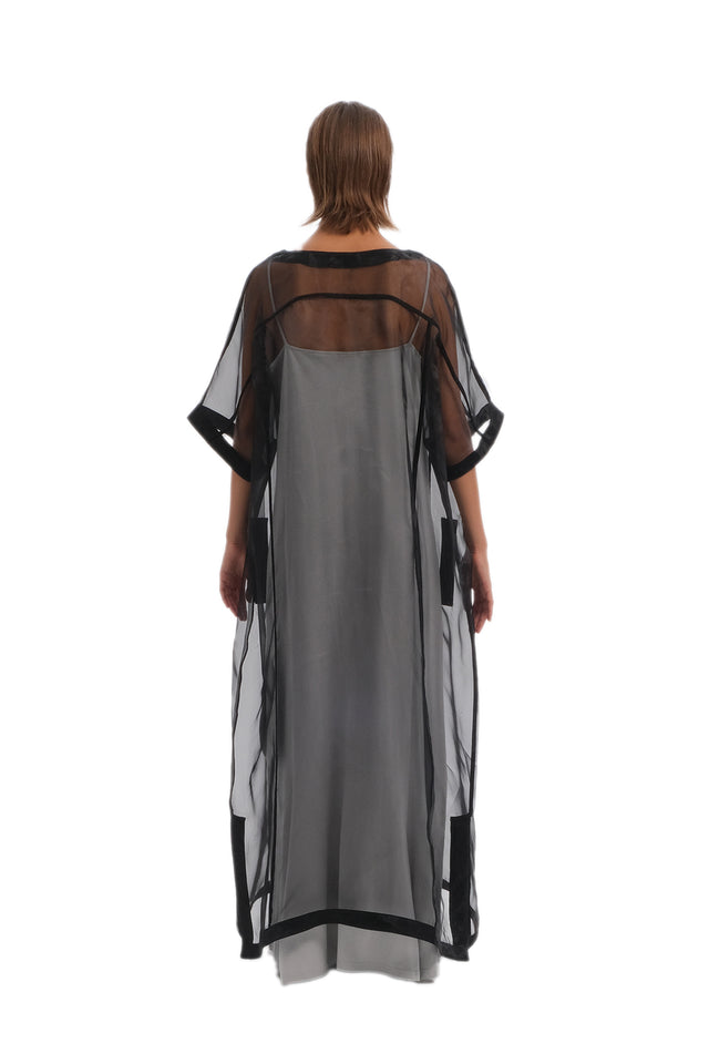 EARS TO EAR(TH) SHEER LAYERED MAXI DRESS