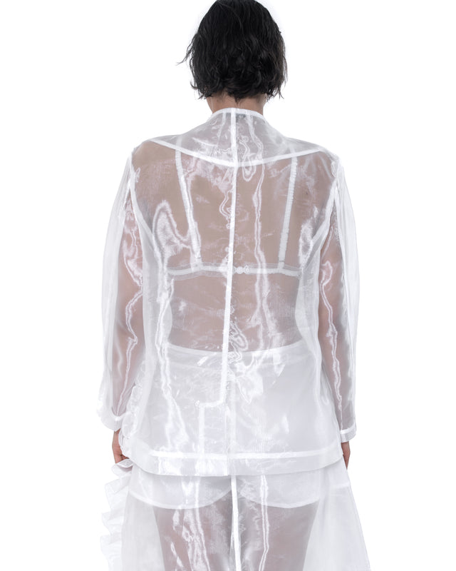 ÉTHER WHITE ORIGAMI ORGANZA BLAZER