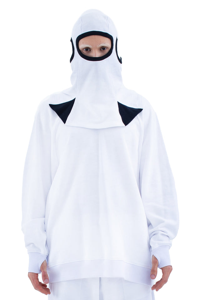 RUN(A)WAY WHITE NINJA-STYLE COLLAR MASK