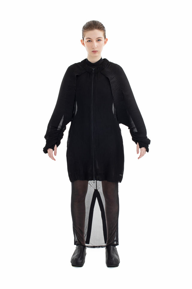 RUN(A)WAY PLEATED CHIFFON LIGHT JACKET