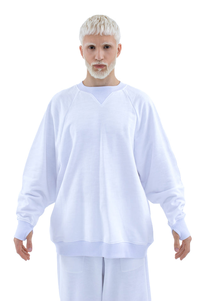 RUN(A)WAY WHITE OVERSIZED SWEATSHIRT