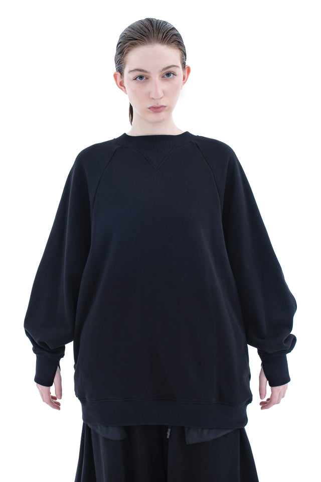 RUN(A)WAY BLACK OVERSIZED SWEATSHIRT