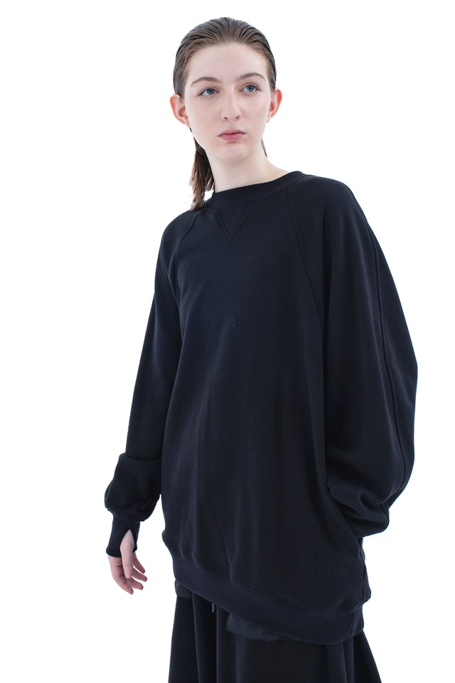 RUN(A)WAY BLACK OVERSIZED SWEATSHIRT