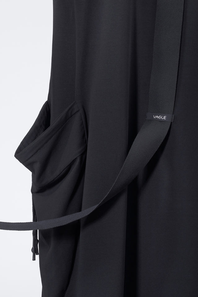 BLACK LINES MAXI DRESS