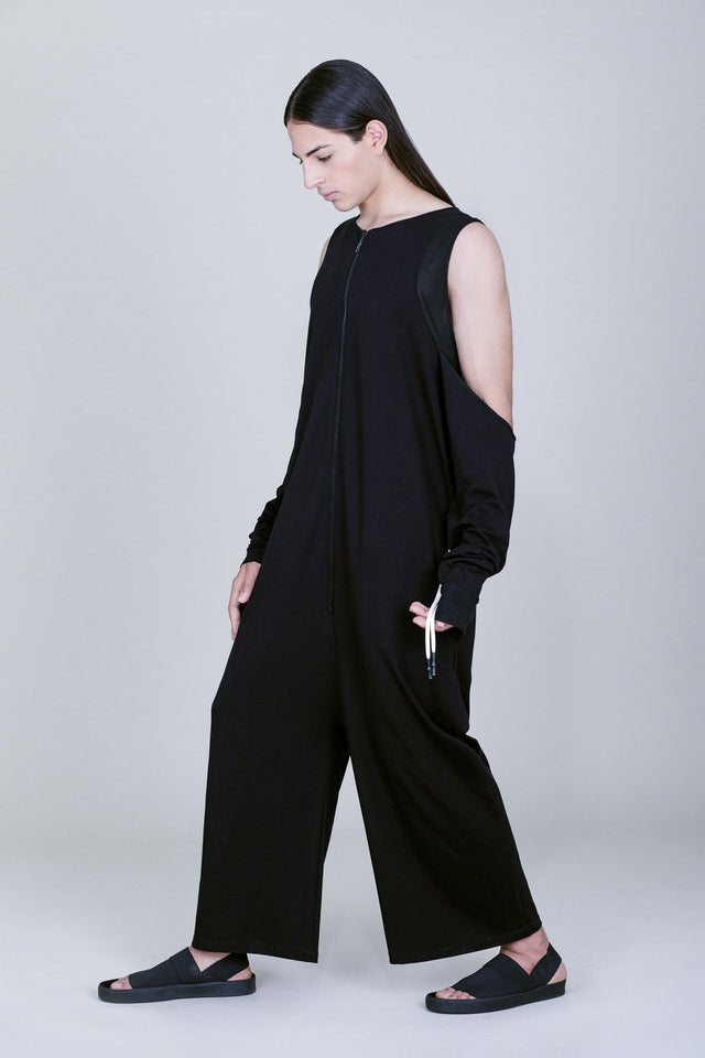 OVERSIZED CUT-OUT SLEEVES JUMPSUIT